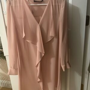 BCBGMaxAzria Elegant Pink Ruffle Dress Size Xs